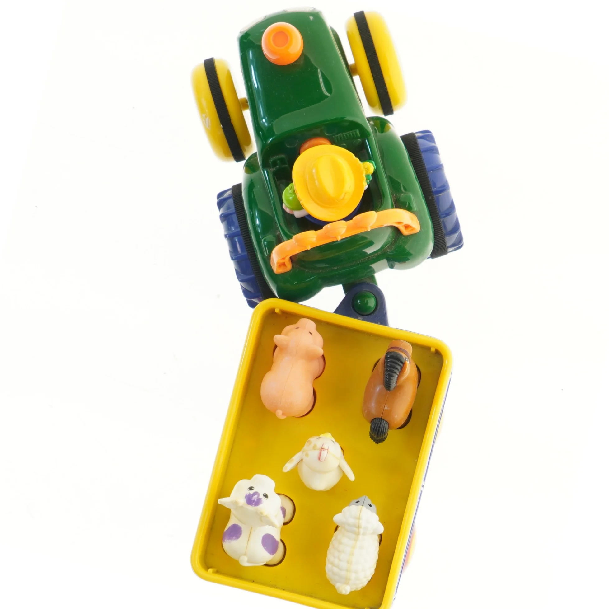 Legetøjstraktor med anhænger (str. 40x13x10 cm)