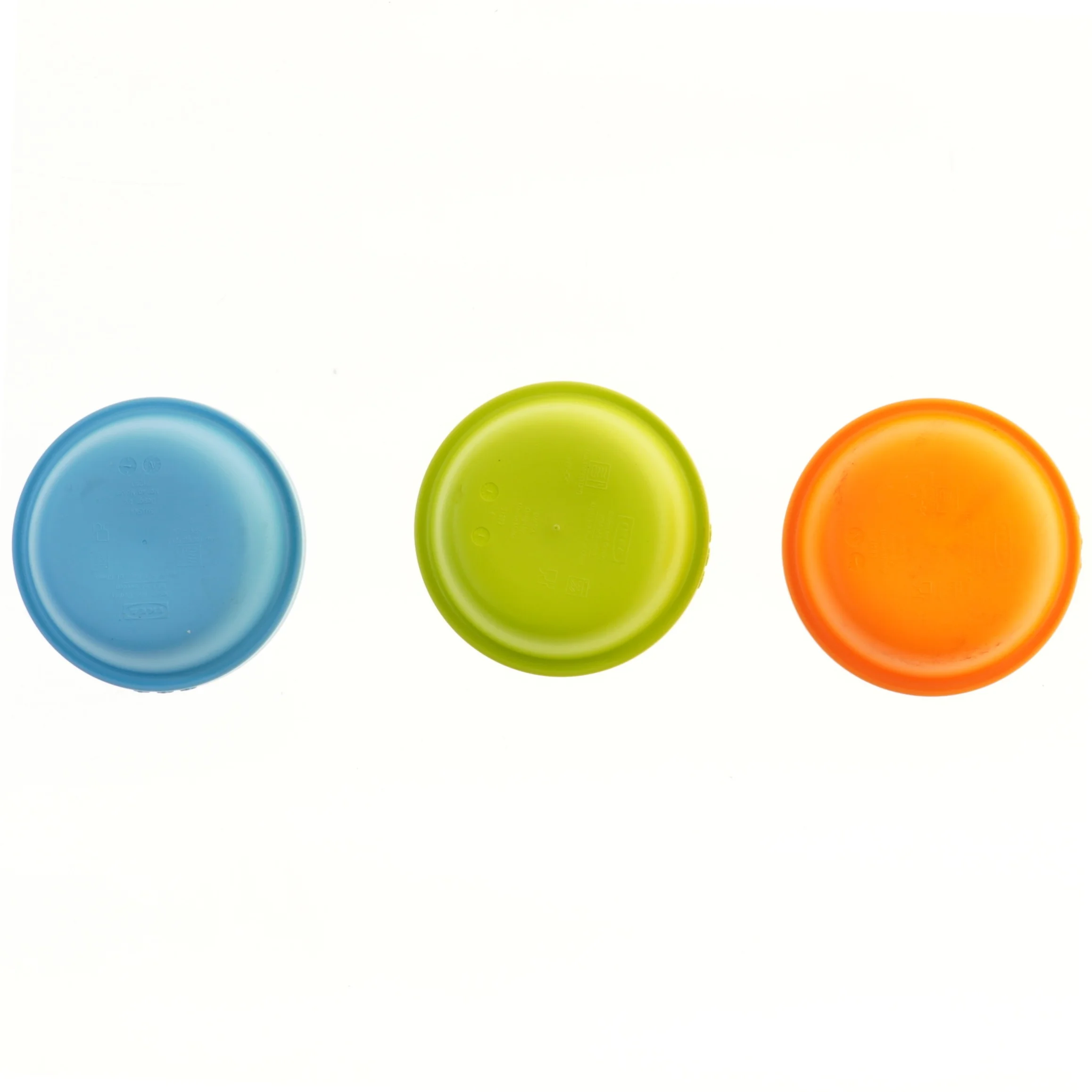 Farvede IKEA plastikskåle sæt, 3 stk fra IKEA (str. 3 styk, ø 13 cm)