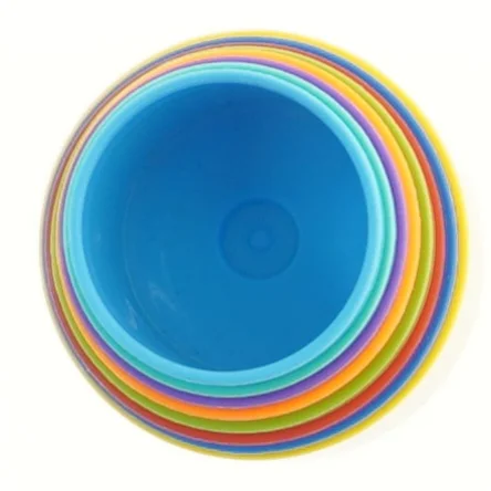 Farverige stablekopper (str. 7,5-5 cm)