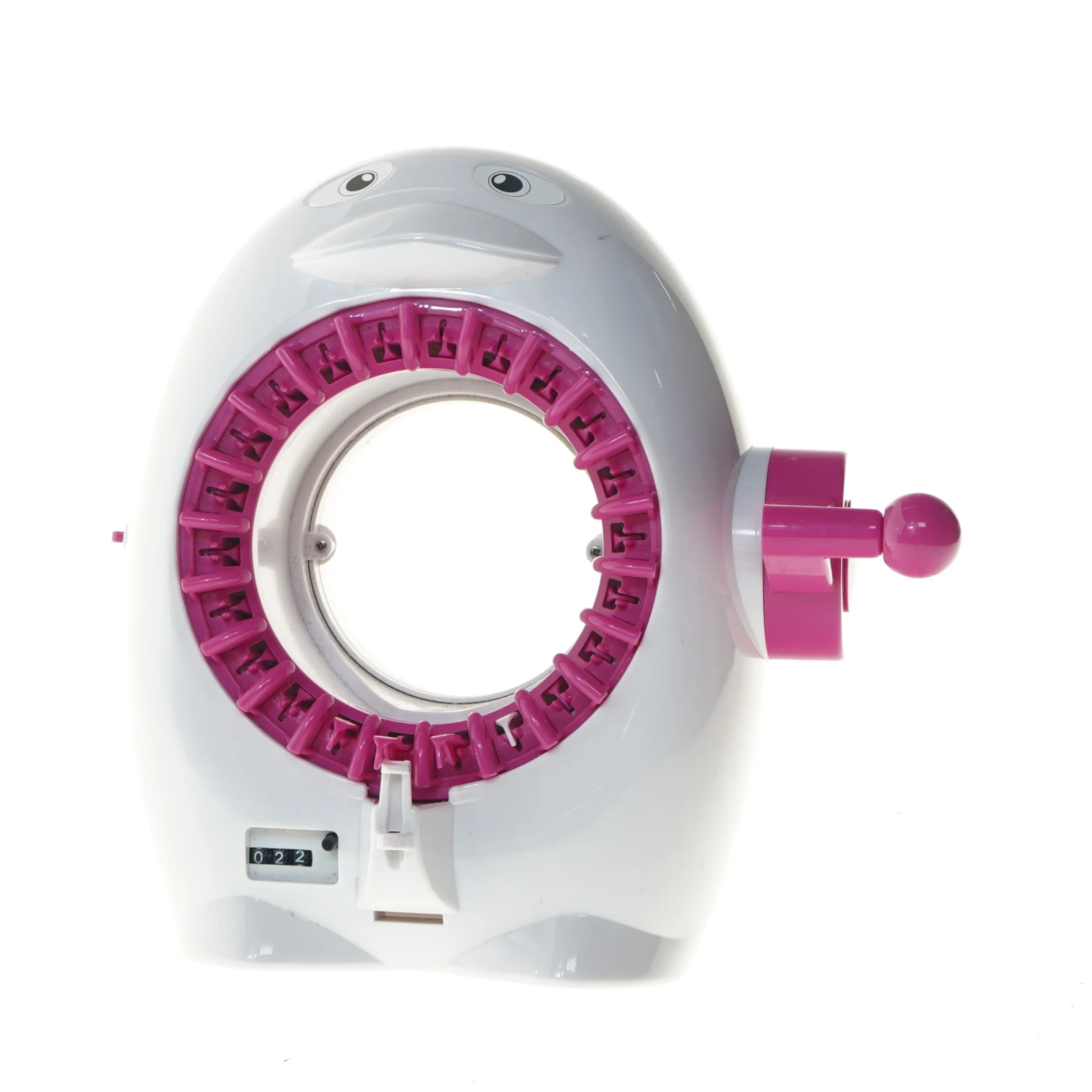 Strikkem&oslash;lle med h&aring;ndsving (str. 23 cm)