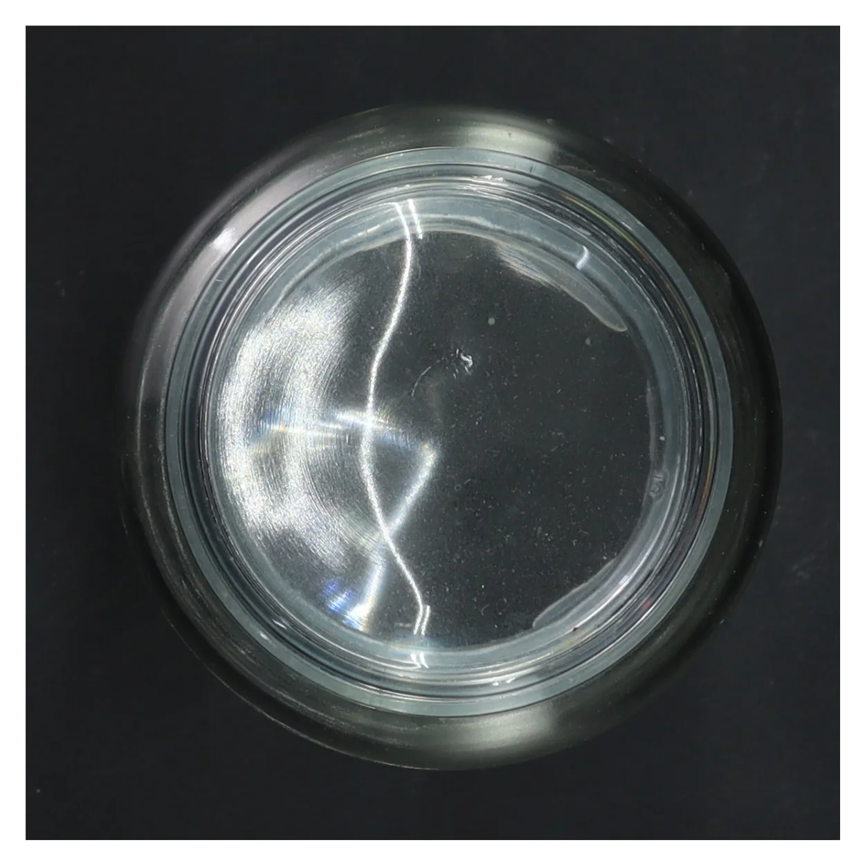 Glaskrukke med låg (str. Ø 8 cm længde 17,5 cm)