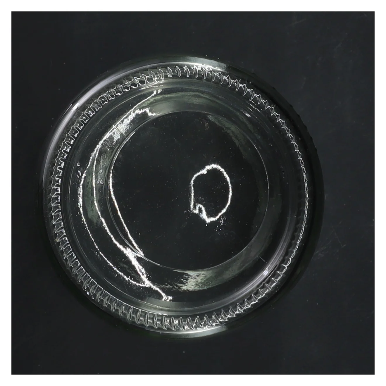 Glaskrukke med låg (str. Ø 8 cm længde 17,5 cm)