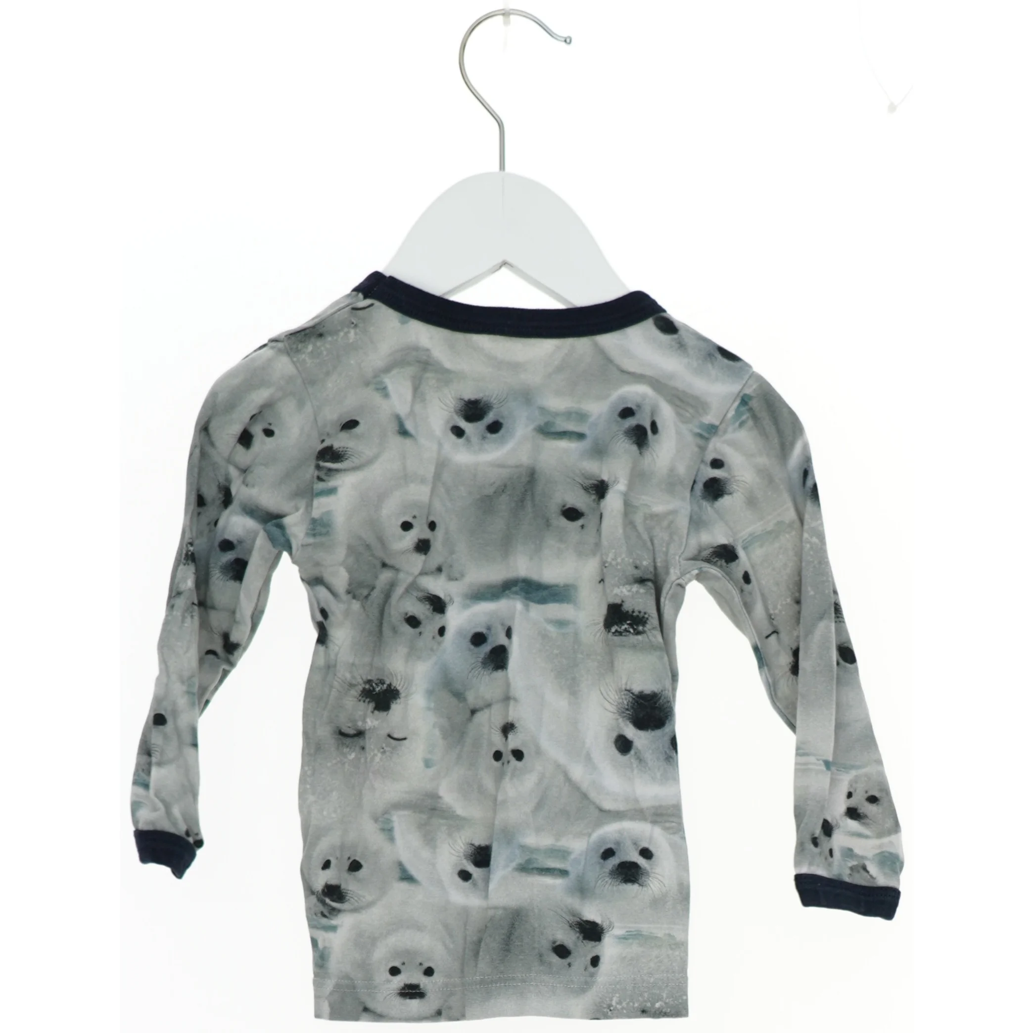 Langærmet bluse med sælprint fra 808 (str. 80)