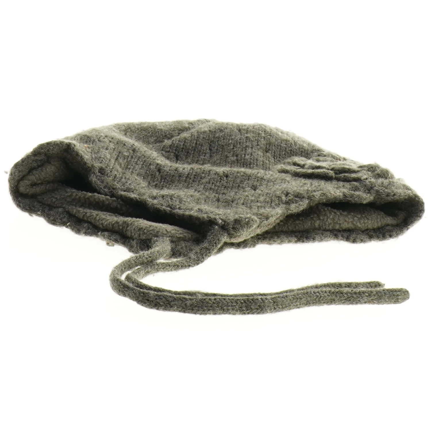 H&M grå vinterhue med rosedekoration fra H&M (str. 74 til 80)