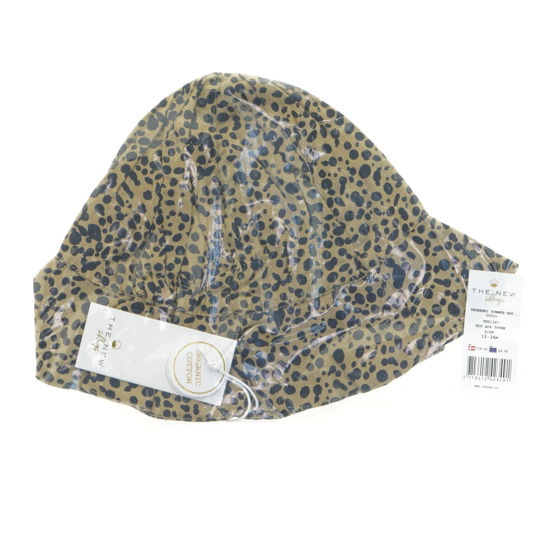 Børne solhat med leopardmønster fra The New Siblings (str. 12 til 36 mdr)