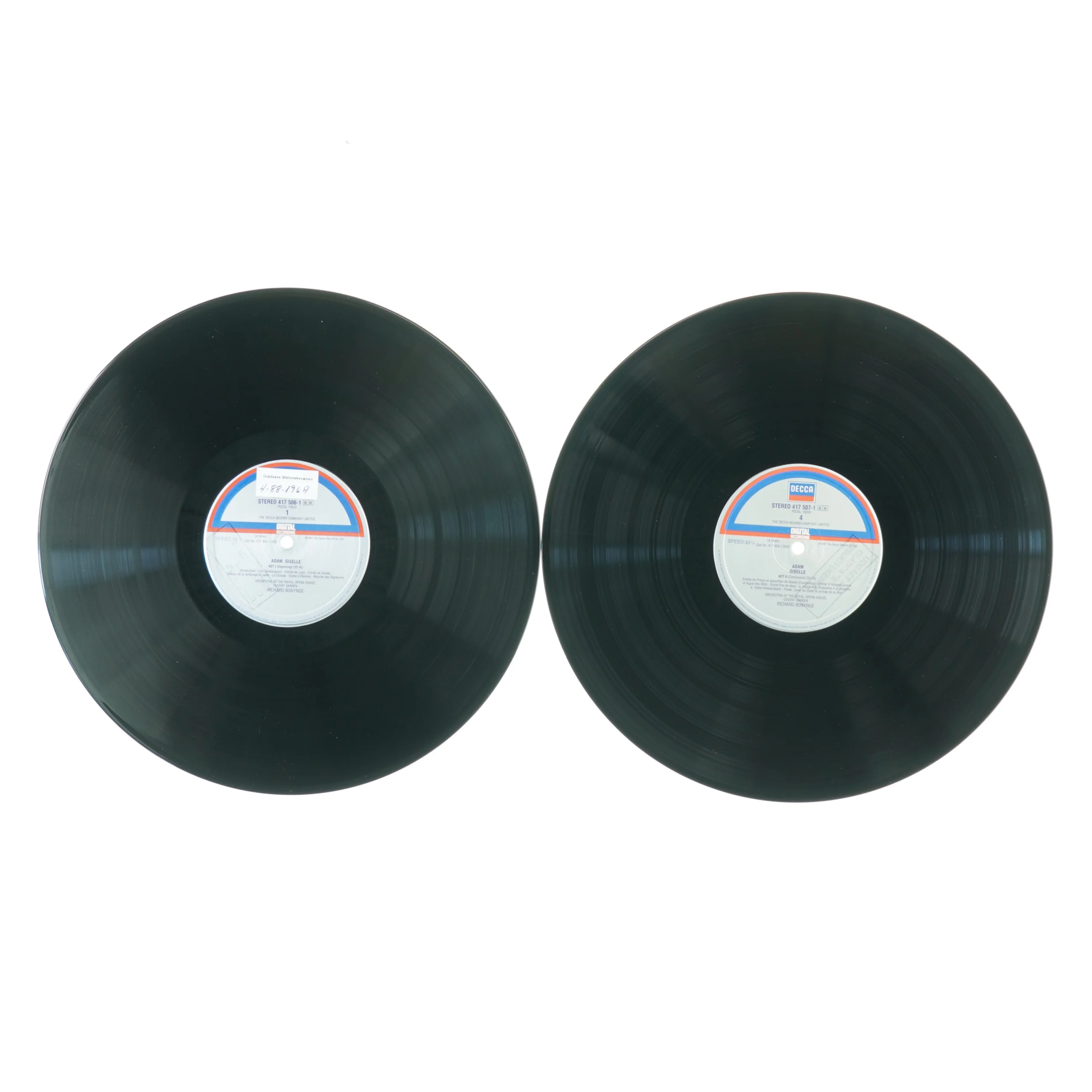 Adam Giselle, Orchestra of the Royal opera house fra Decca (str. 30 cm)