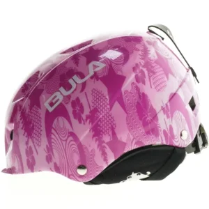 Lyserød skihjelm fra Bula fra Bula (str. 25x20 cm)