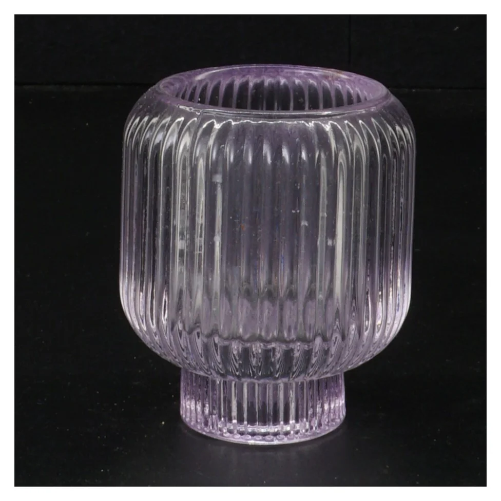 Lilla glas lysestage (str. 8 x 6 cm)