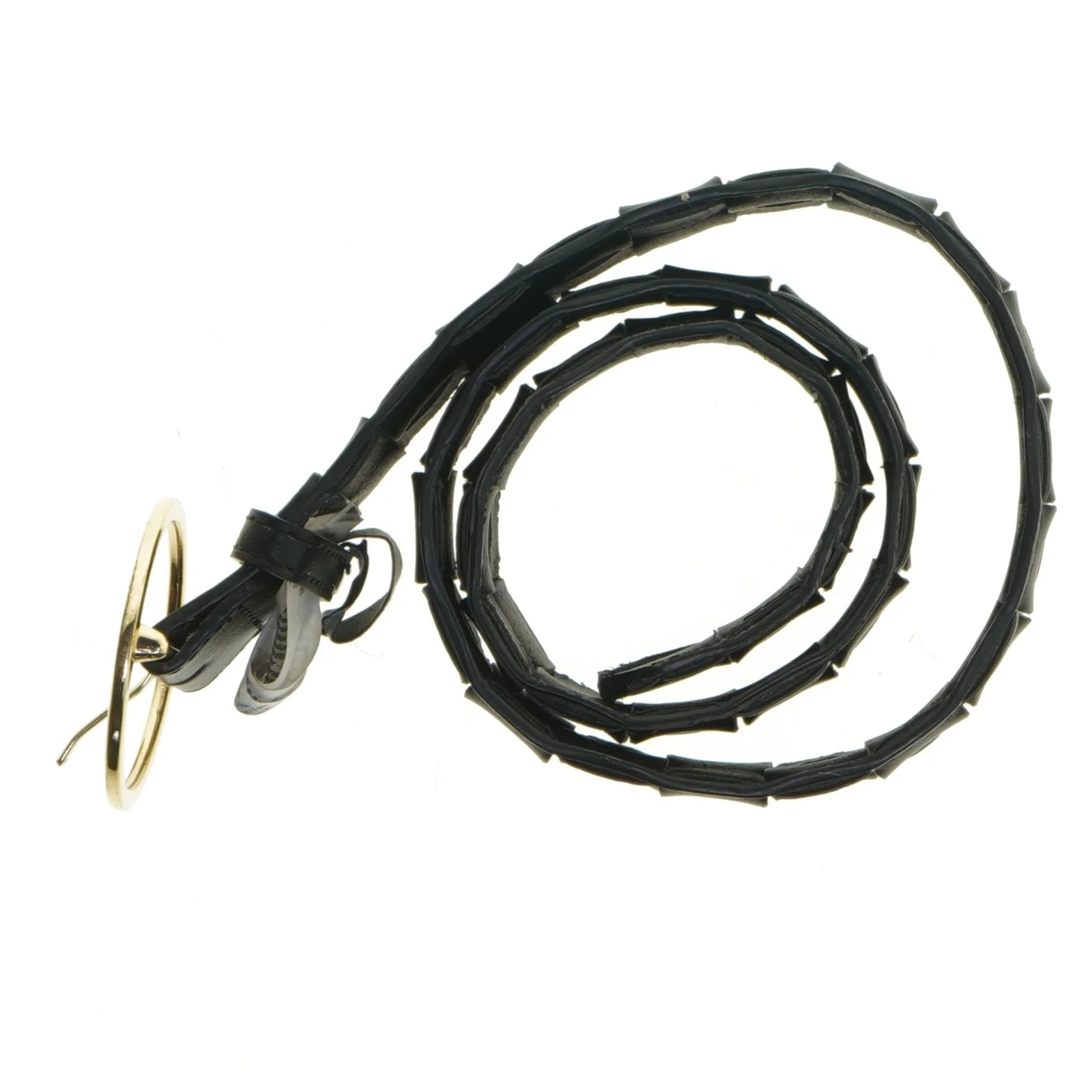 Sort bælte med guldspænde (str. 86 cm)