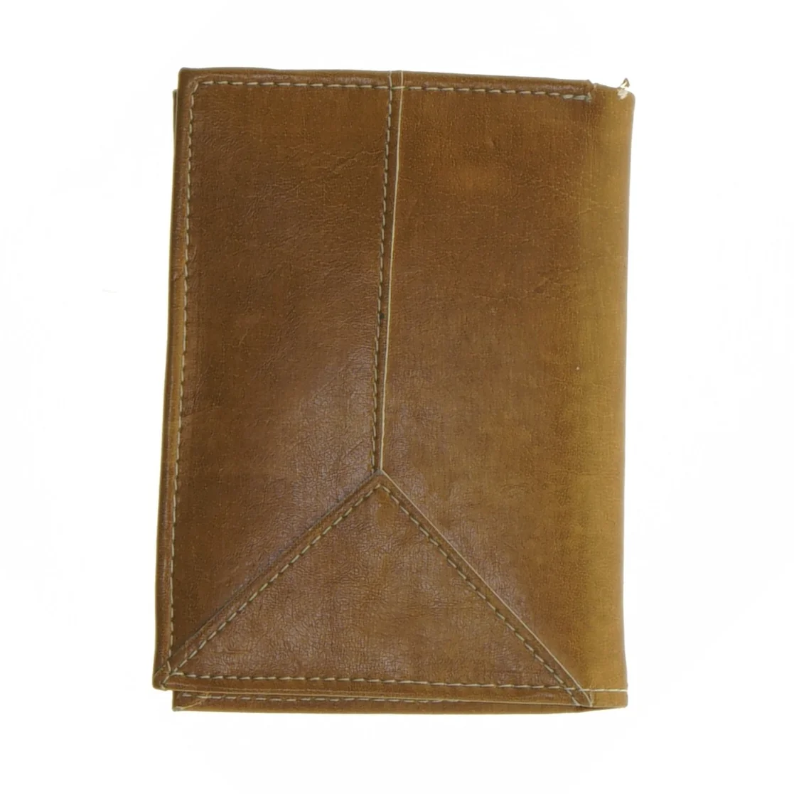 Brun læderpung (str. 13,5 x 10 cm)