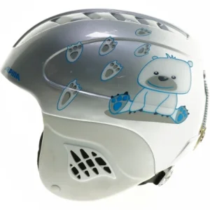 Børnehjelm til ski med bjørndesign fra Alpina (str. 20x16 cm)