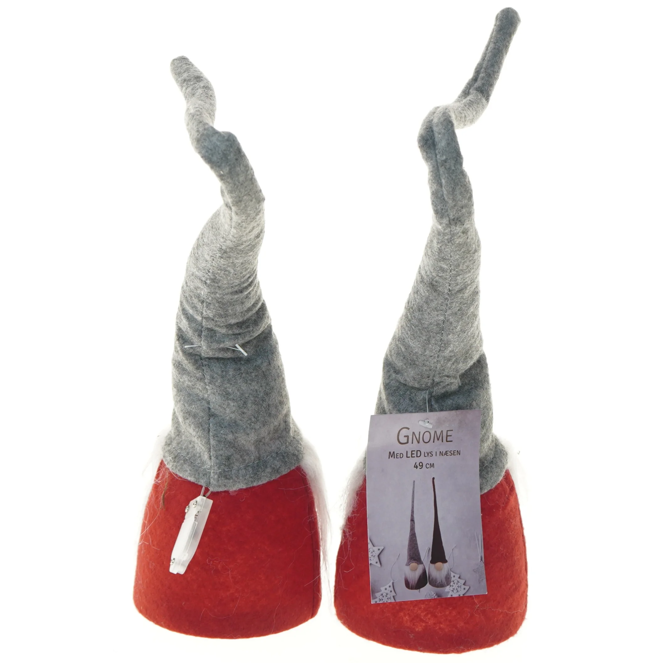 Juledekoration nisser med LED fra Haahr (str. 49 cm)
