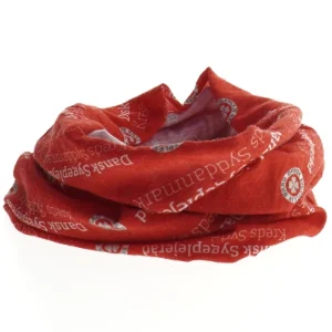 Rød halsedisse med logo fra Dansk Sygeplejeråd (str. 43 cm)