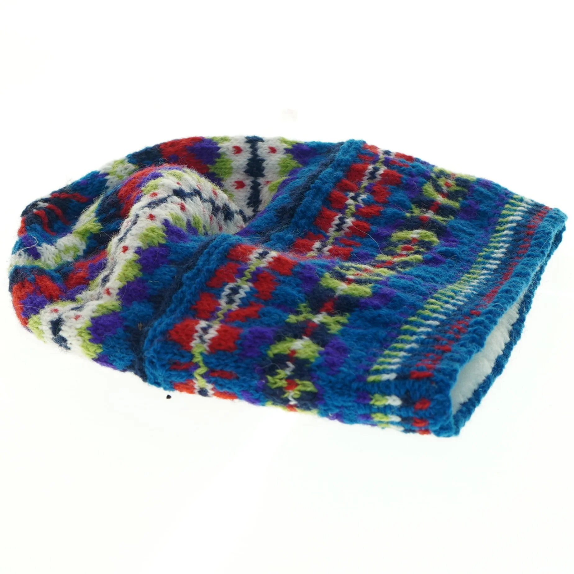 Strikket hue med mønster fra Kim Coutts (str. Diameter, 20 cm)