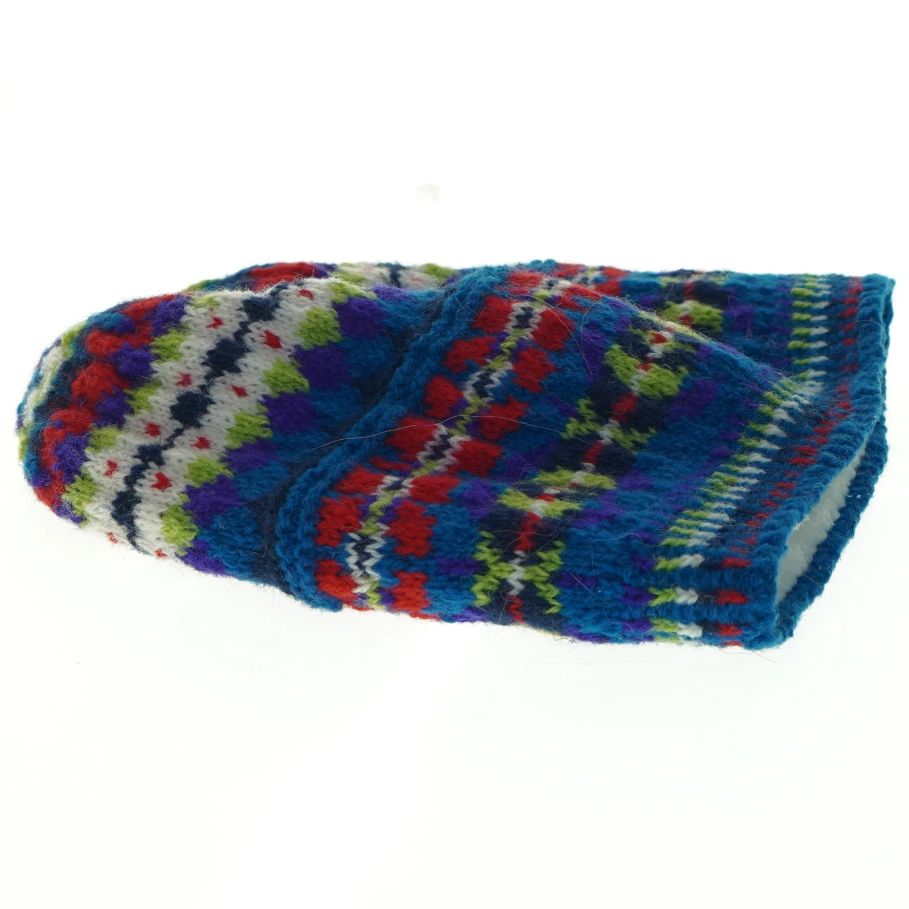 Strikket hue med mønster fra Kim Coutts (str. Diameter, 20 cm)