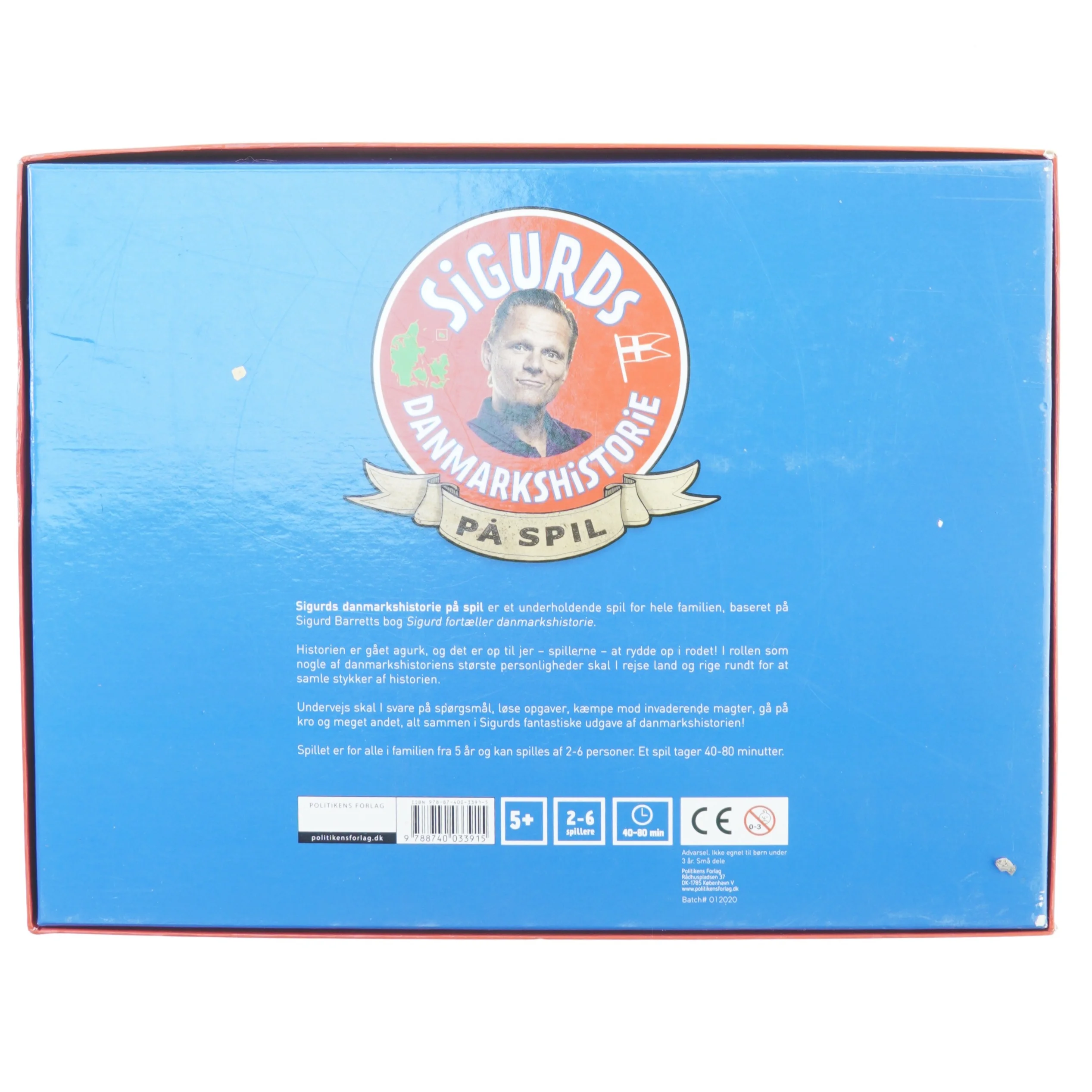 Sigurd Danmarks historie spil fra Politikens Forlag (str. 41 x 32 cm)