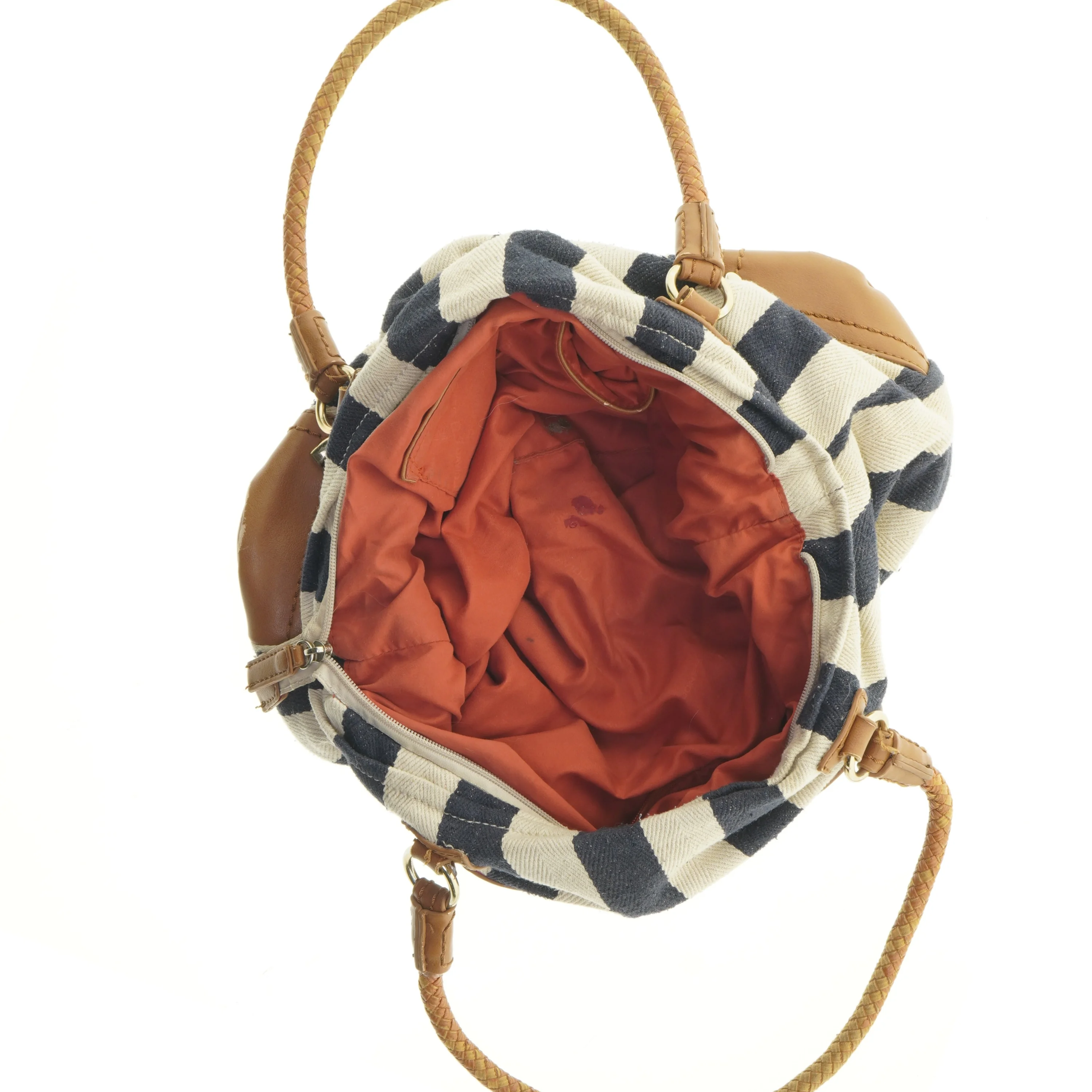 Stribet skuldertaske (str. 38 x 28 cm)