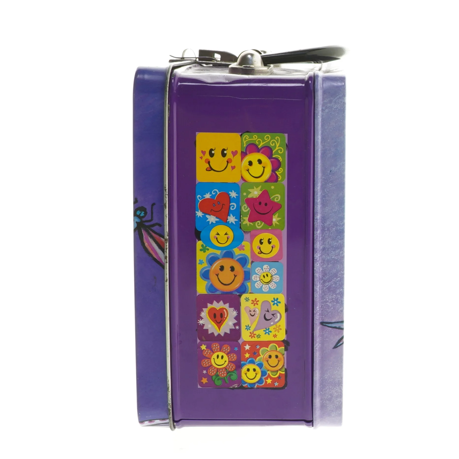 Metal madkasse med guldsmede design (str. 17x22x10 cm)