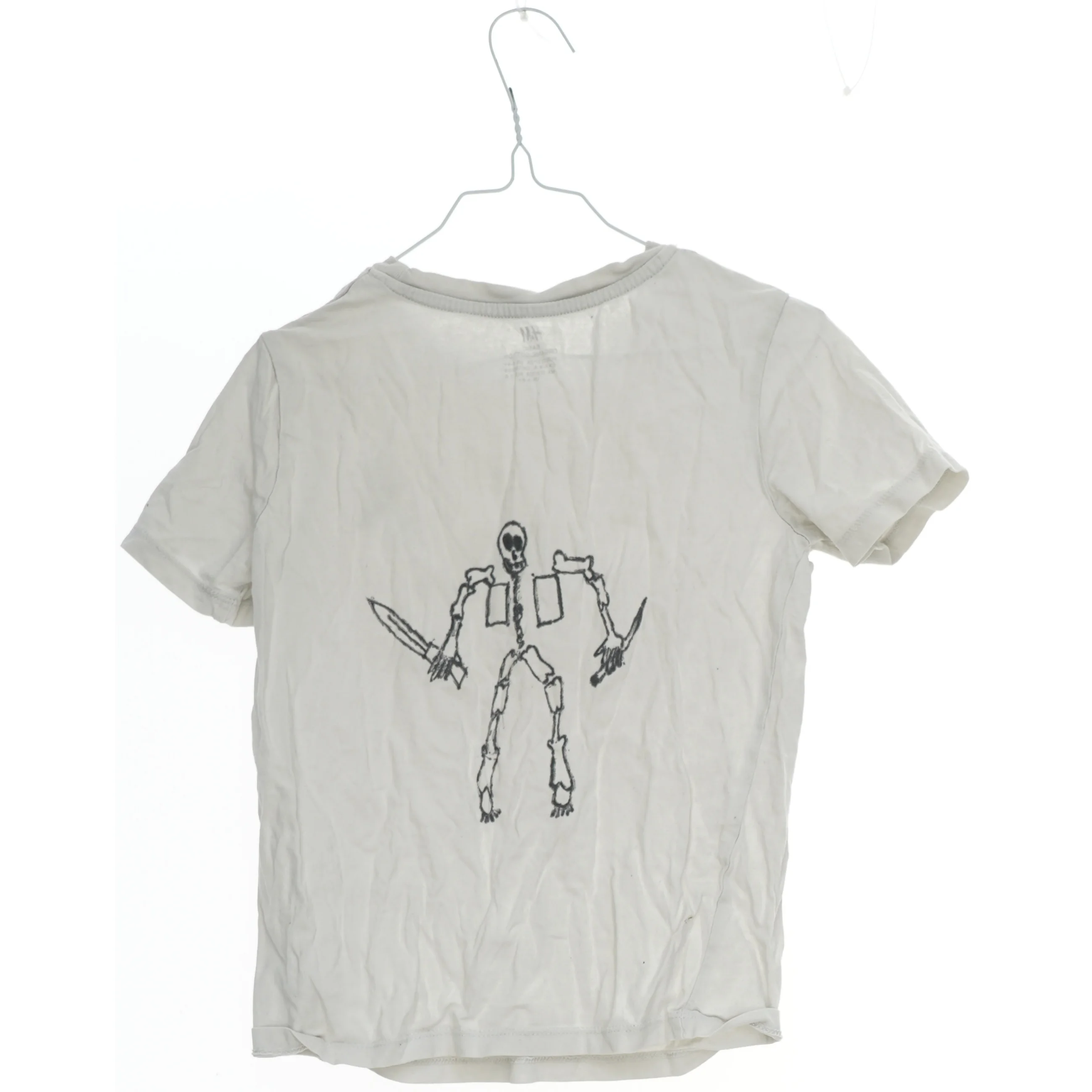 T-shirt med skeletmotiv fra H&M (str. 122)