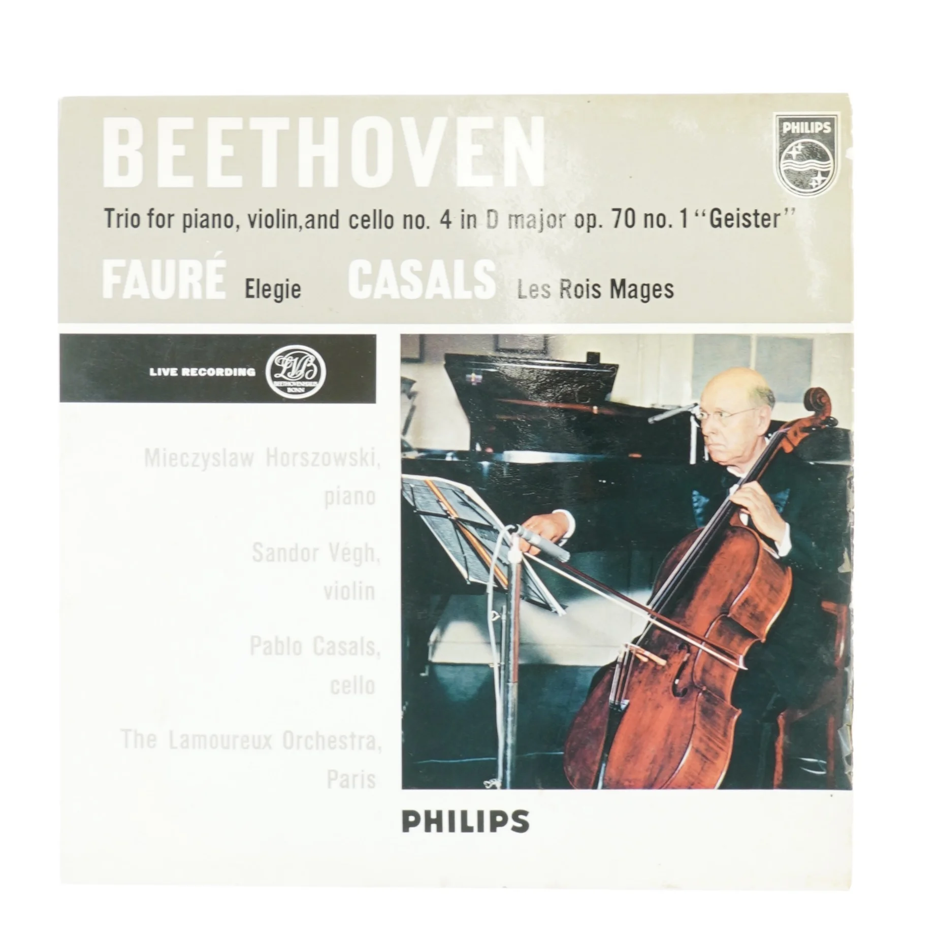 Beethoven, trio for piano violin and cello no 4 fra Philips (str. 30 cm)