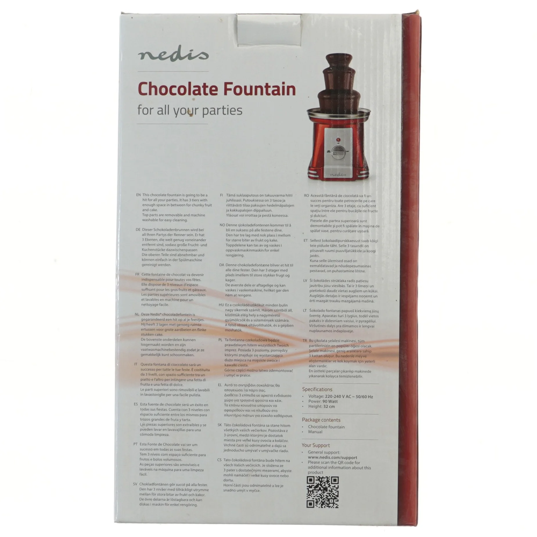 Chokoladefontæne fra Nedis (str. 17x32 cm)