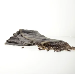 Tørklæde med frynser (str. 180 cm)