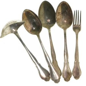 Gammelt sølvbestik sæt fra Atla (str. 20 cm)