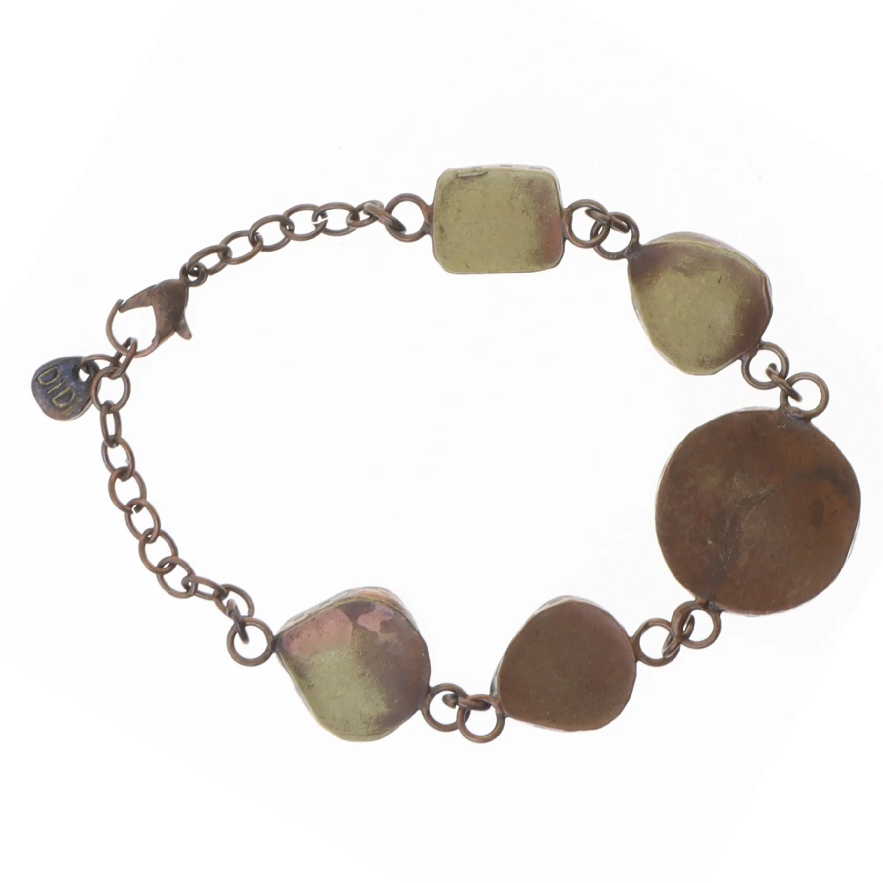 Armbånd med sten (str. Kæde, 24 cm største sten ø 2,4 cm)