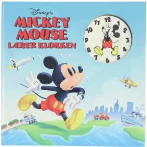 Mickey Mouse lærer klokken bog fra Egmont