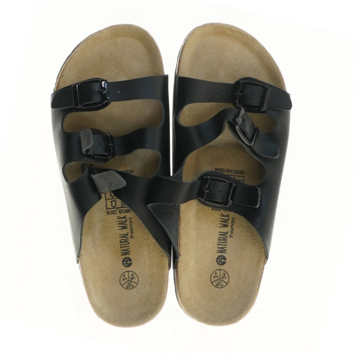 Sort sandal med remme fra Esmara (str. 37 )