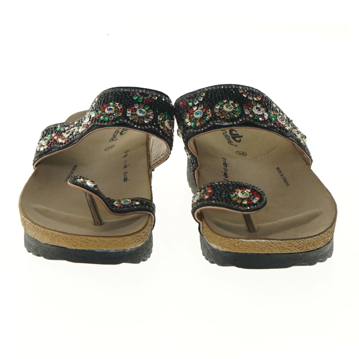 Dekorerede damesandaler (str. 38 )