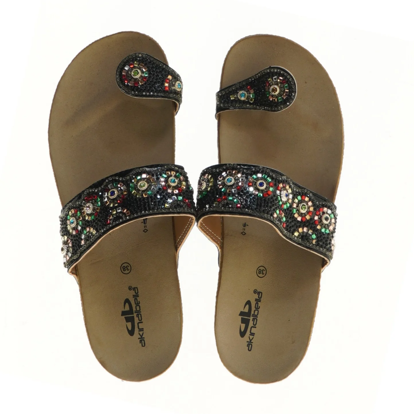 Dekorerede damesandaler (str. 38 )