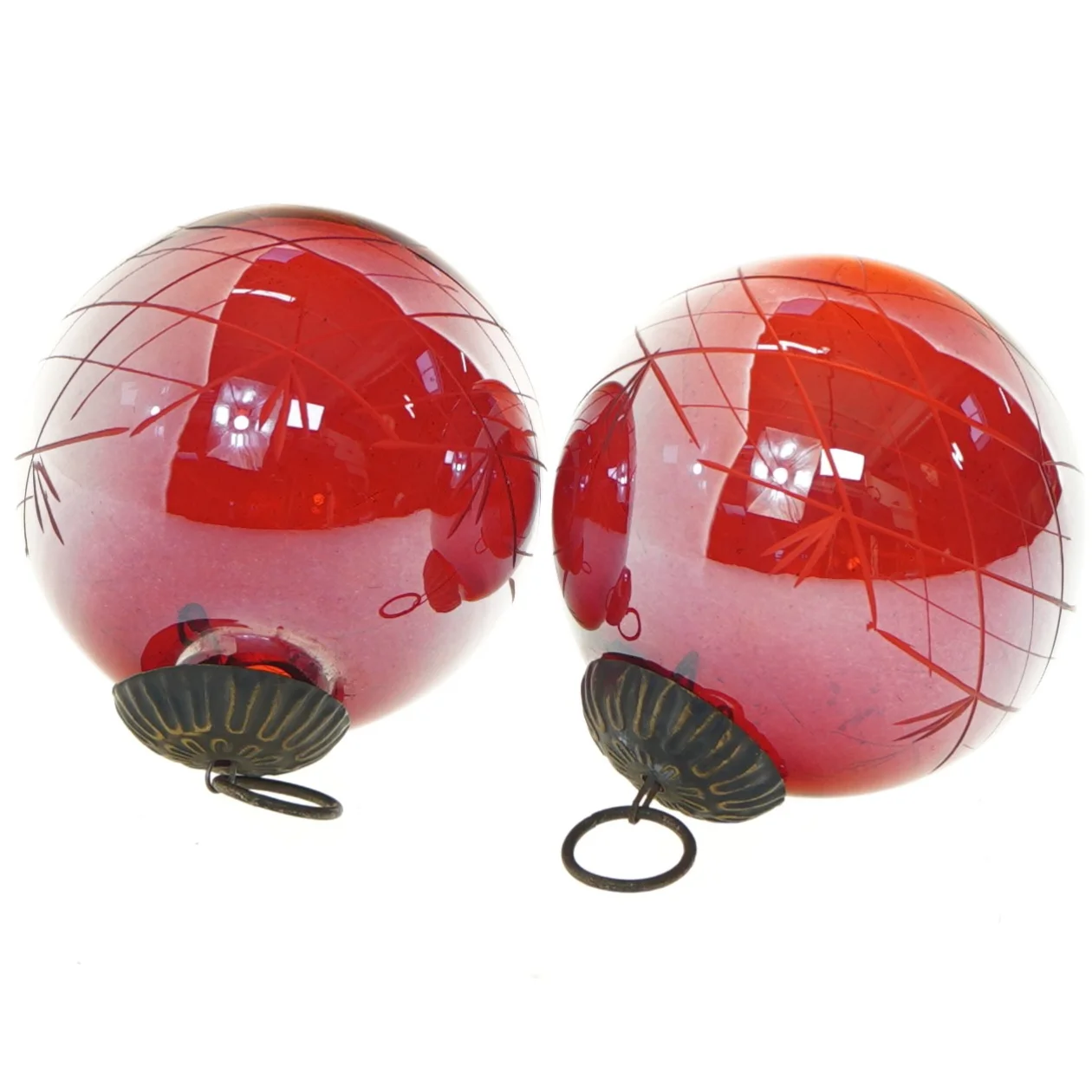 Røde julekugler (str. Ø 10 cm)