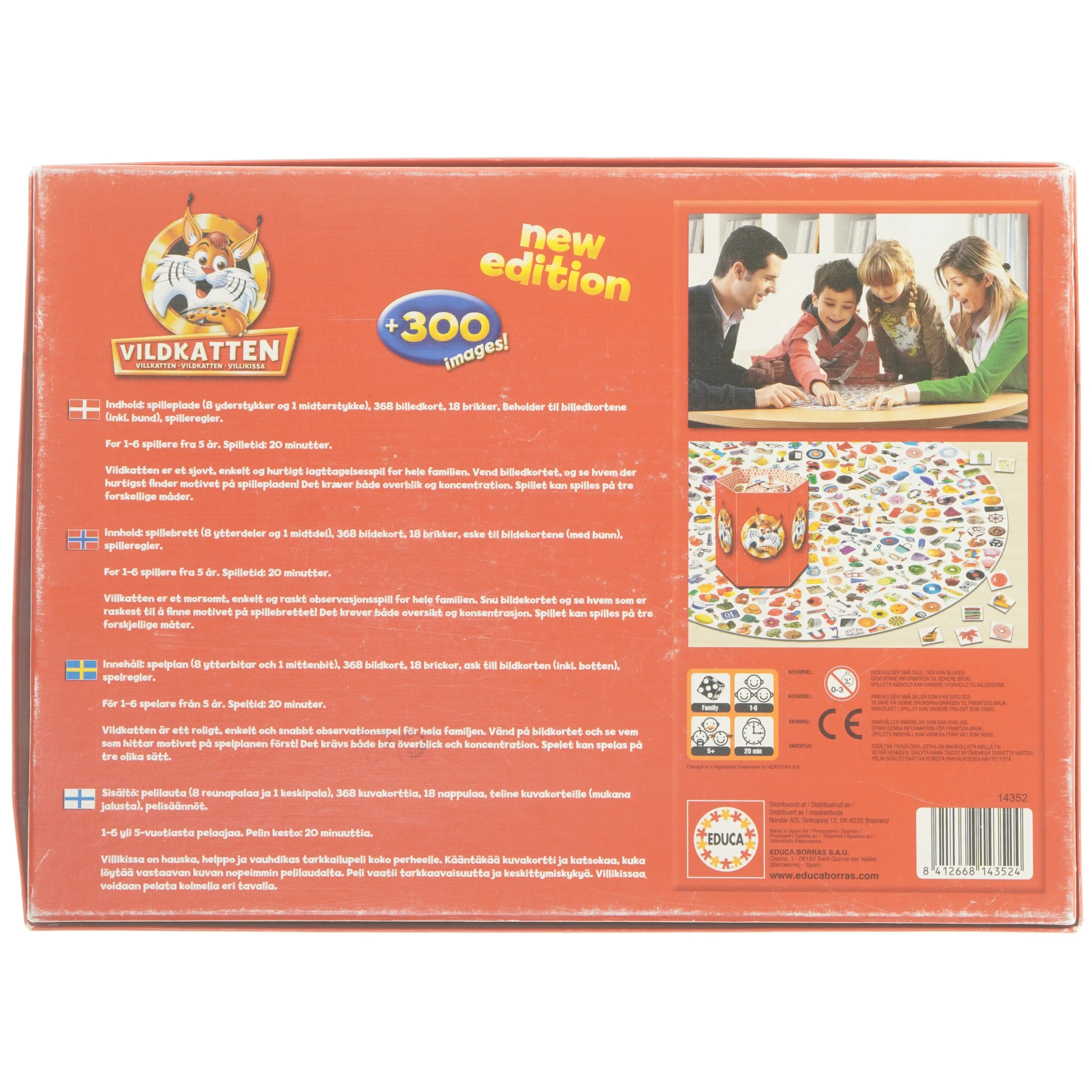 Brætspil Vildkatten fra Educa (str. 37,5x27,5 cm)