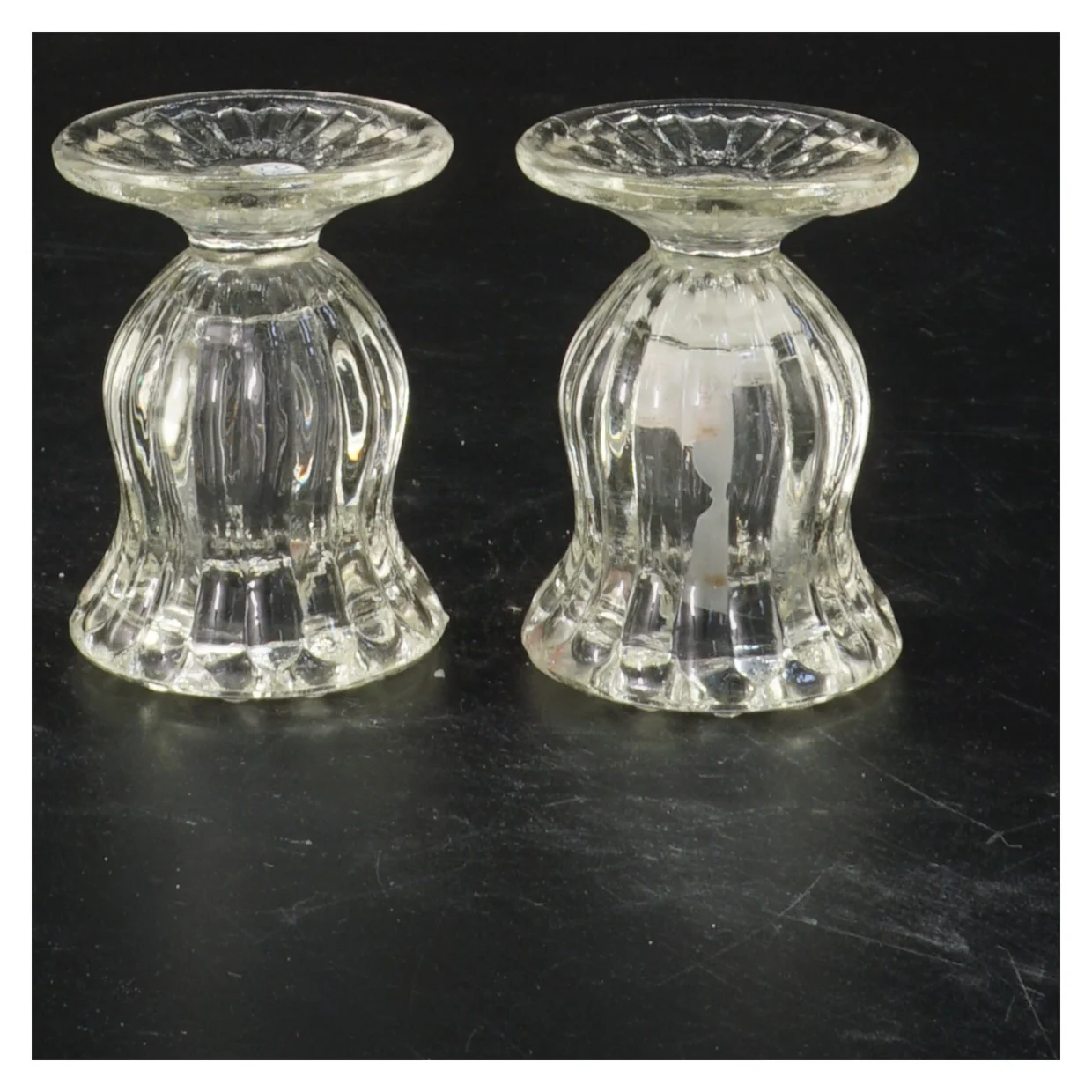 Glas lysestager (str. 6 cm x 4 ø cm)