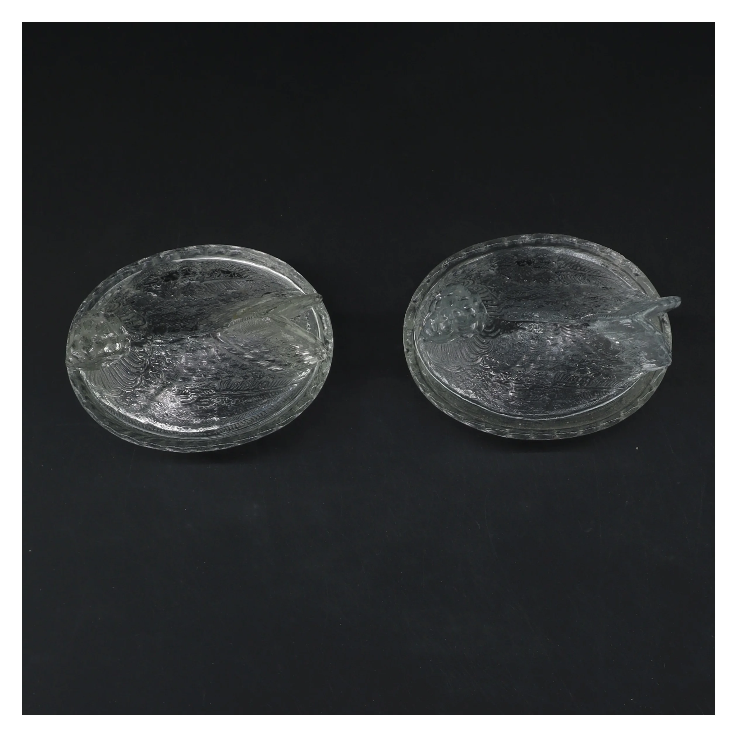 Glas høne skåle sæt (str. 10x9 cm)