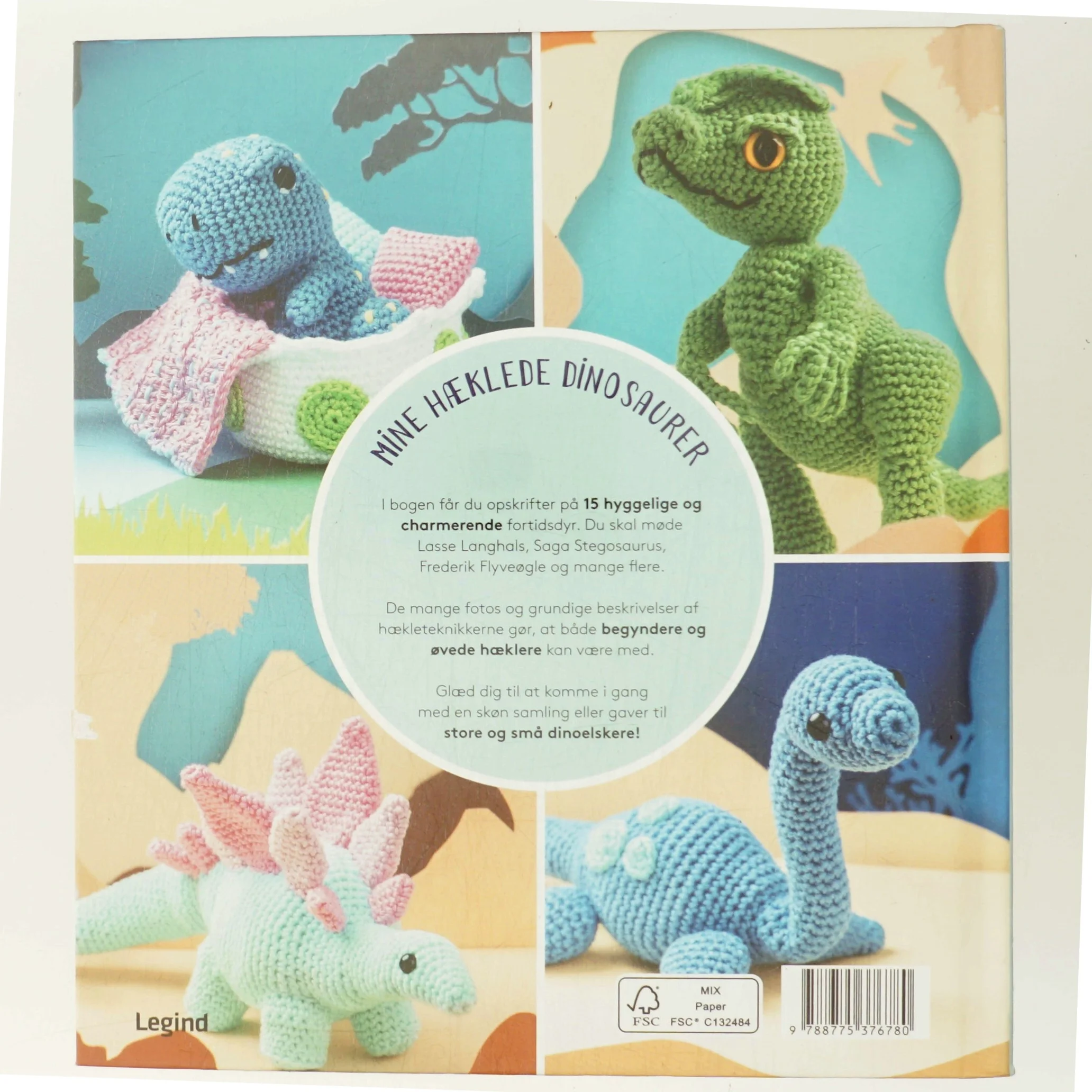 Mine hæklede dinosaurer : 15 supersøde opskrifter af Jacqueline Annecke (Bog)