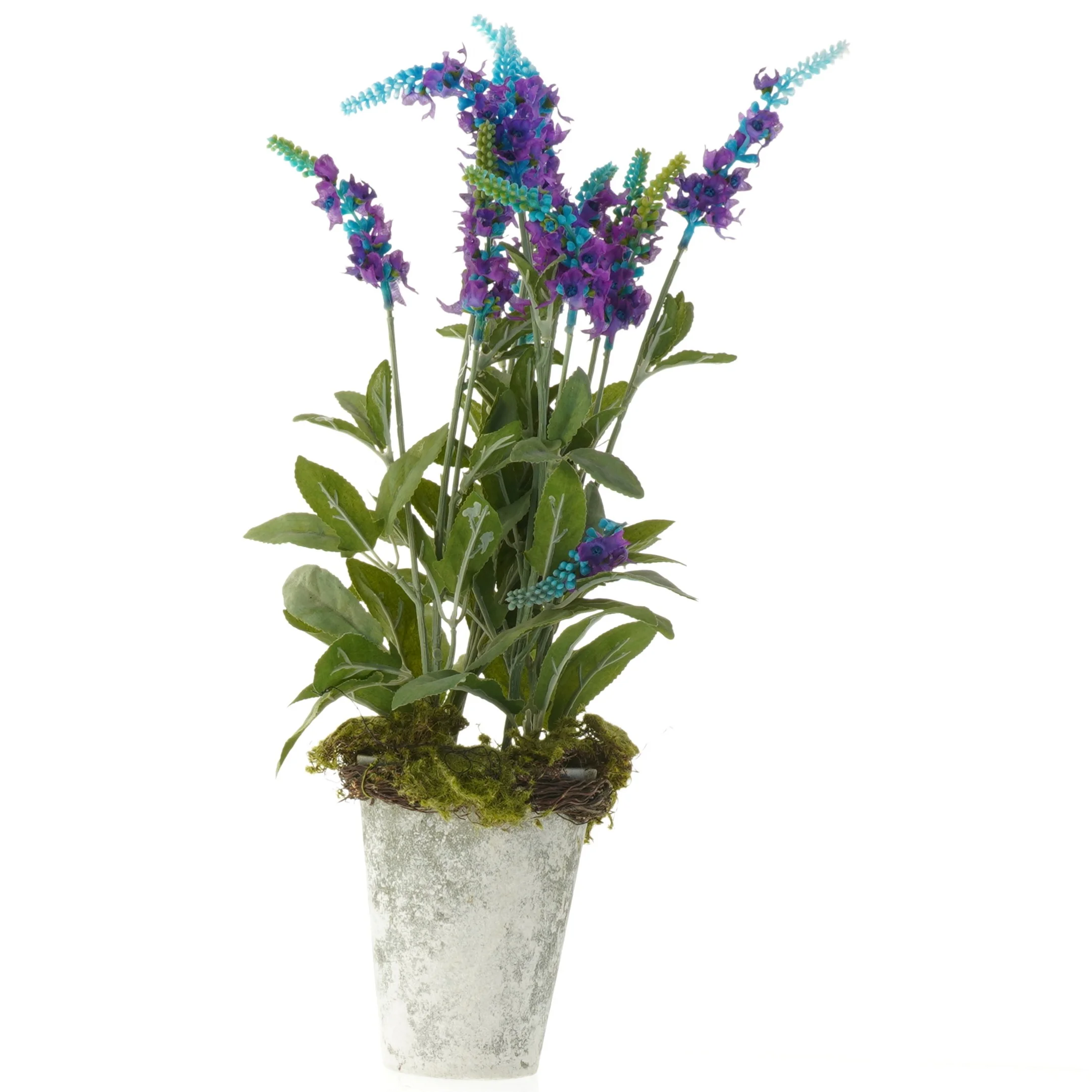 Kunstig plante med blomster i potte (str. 45 cm)