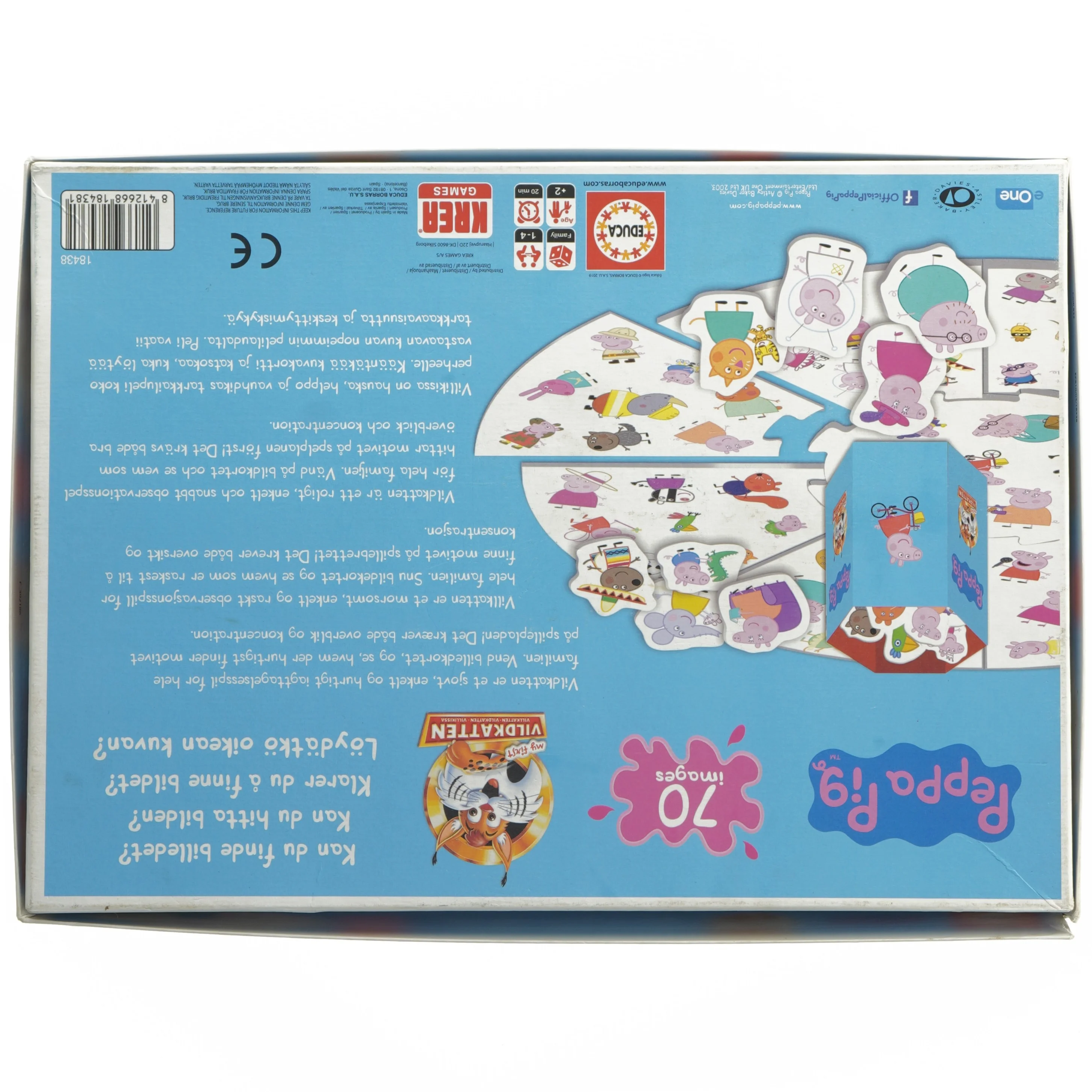  Pegga pig Vildkatten spil fra Educa (str. 36x26 cm)