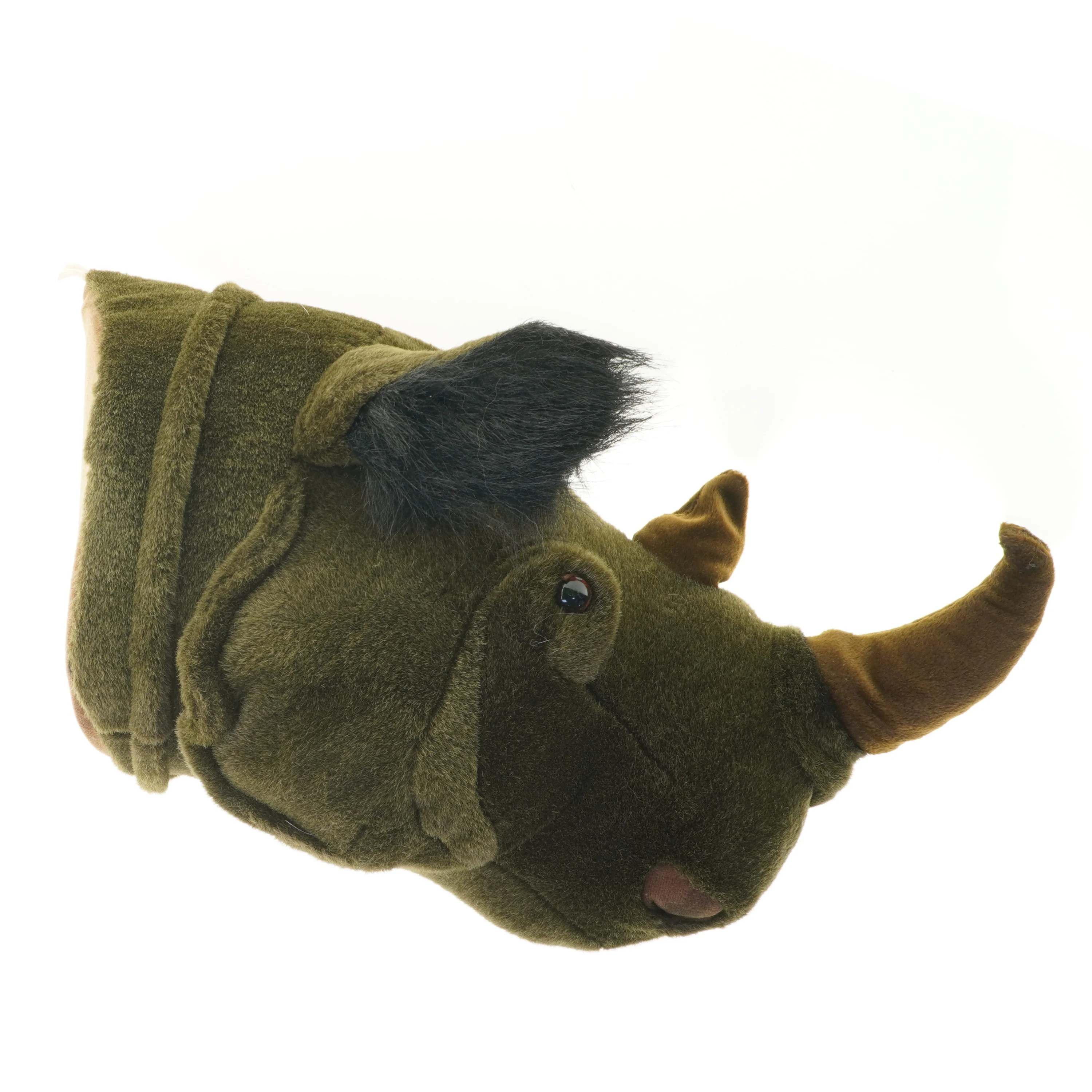 Tøjdyr i form af næsehorns hoved (str. 38 x 32 x 27 cm)