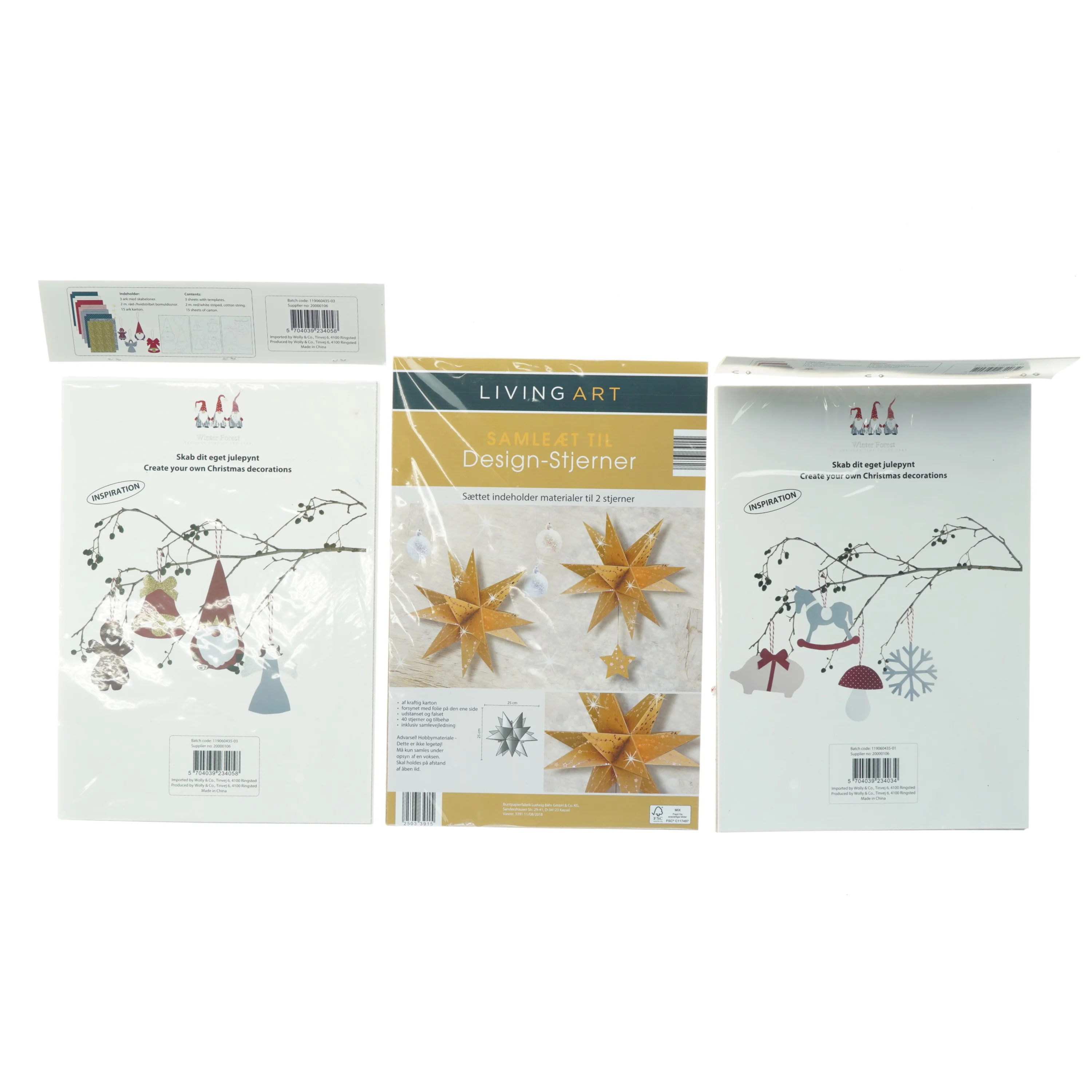 Julepyntssæt  (str. 30 x 21 cm)