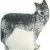 Areaware pude med ulv (str. 55 x 60 x 17 cm)