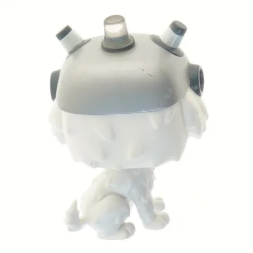 Pop figur af hund med hjelm (str. 10 cm)