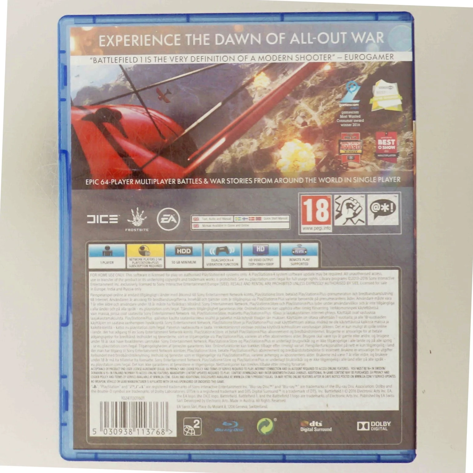 PS4 spil 'Battlefield 1' fra Electronic Arts