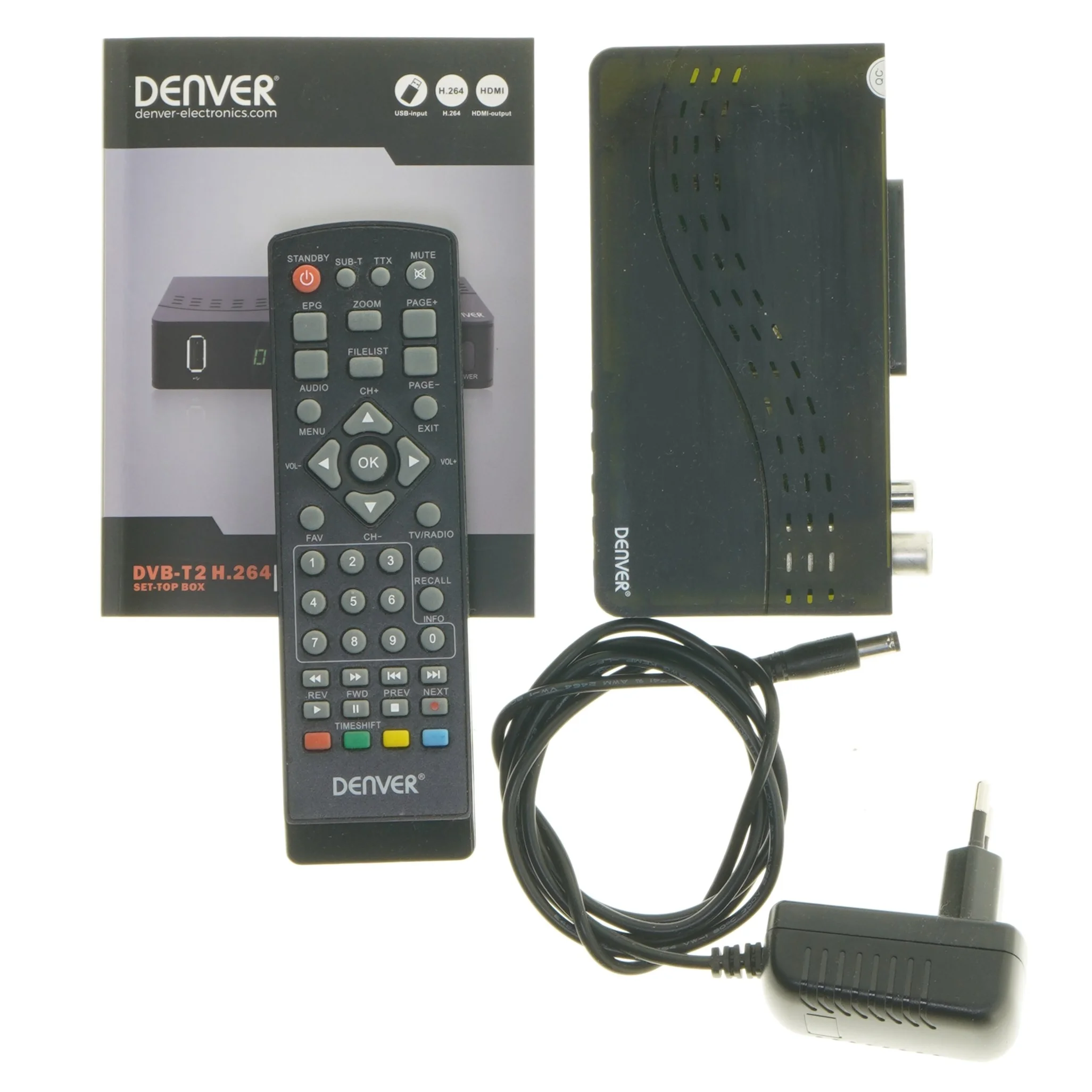 Denver DVB-T2 H.264 Set-top Box fra Denver (str. 13,5x7 cm)