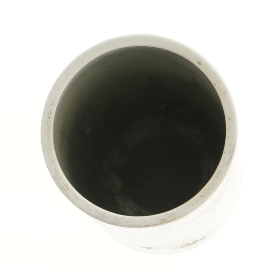 Dekorativ vase med fuglemotiv (str. Ø 11,5x27 cm)