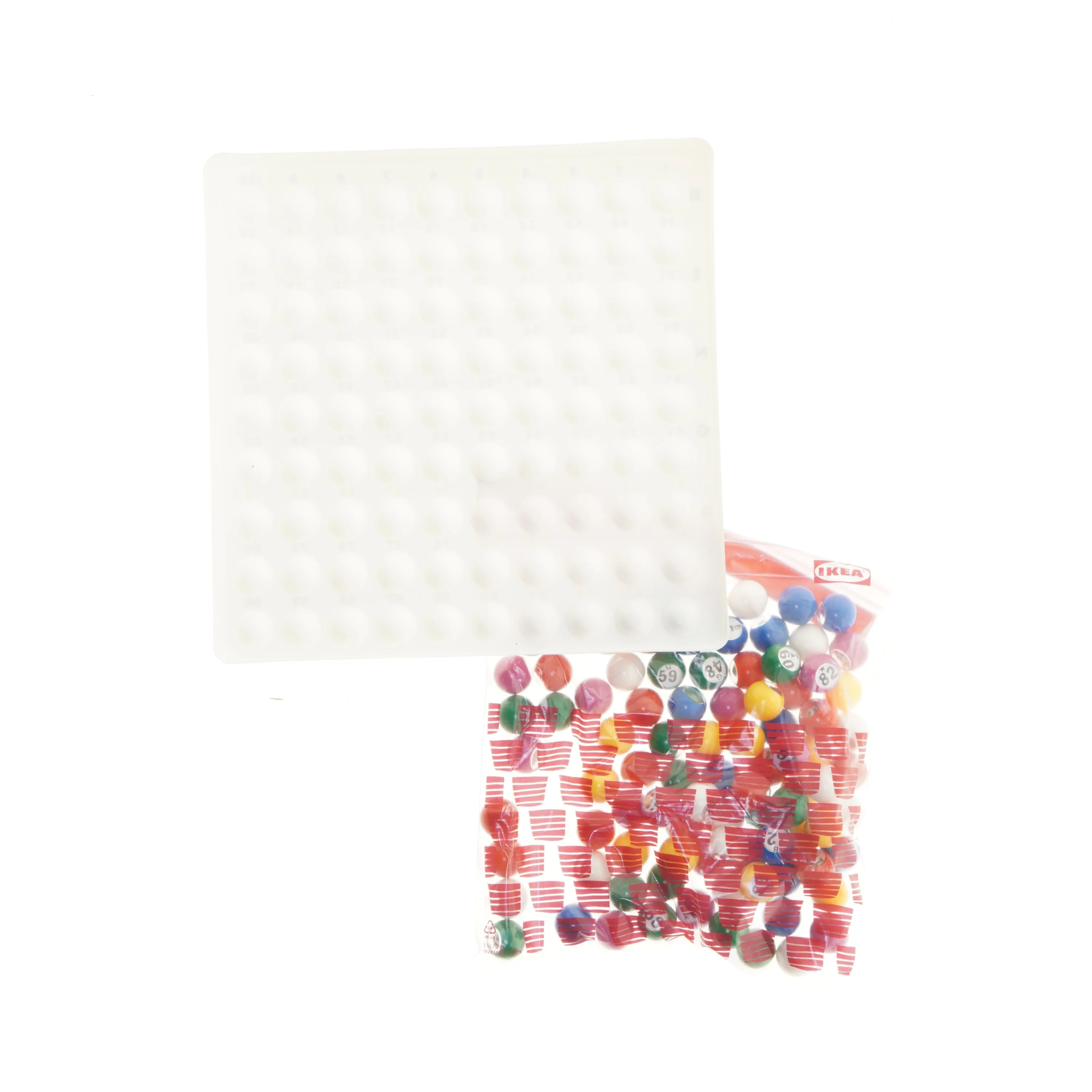Bingoplade med kugler (str. 28x28 cm)