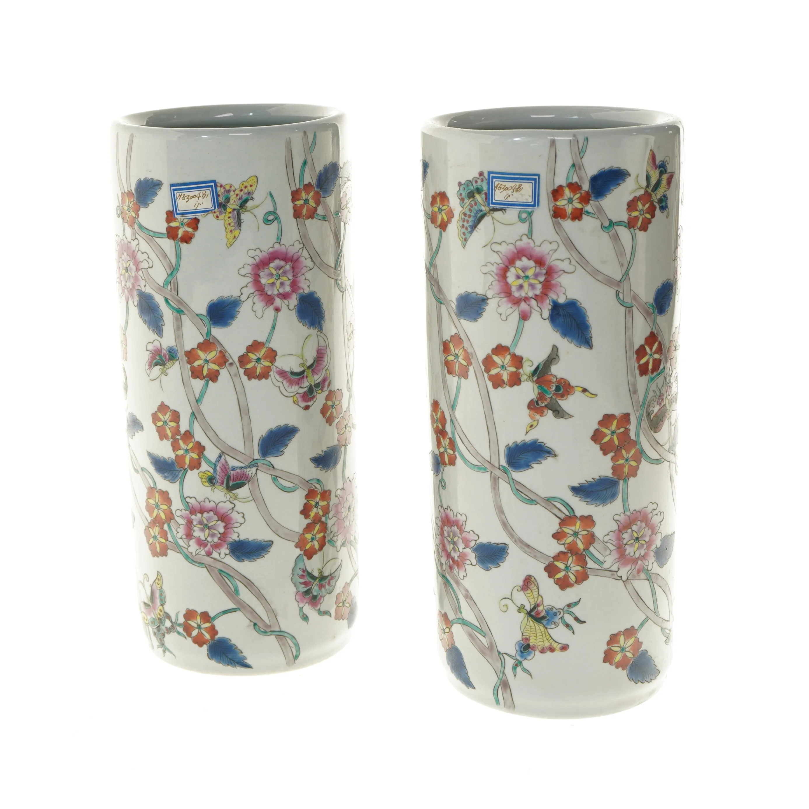 Dekorative vaser med blomsterdesign (str. Ø 11x29 cm)