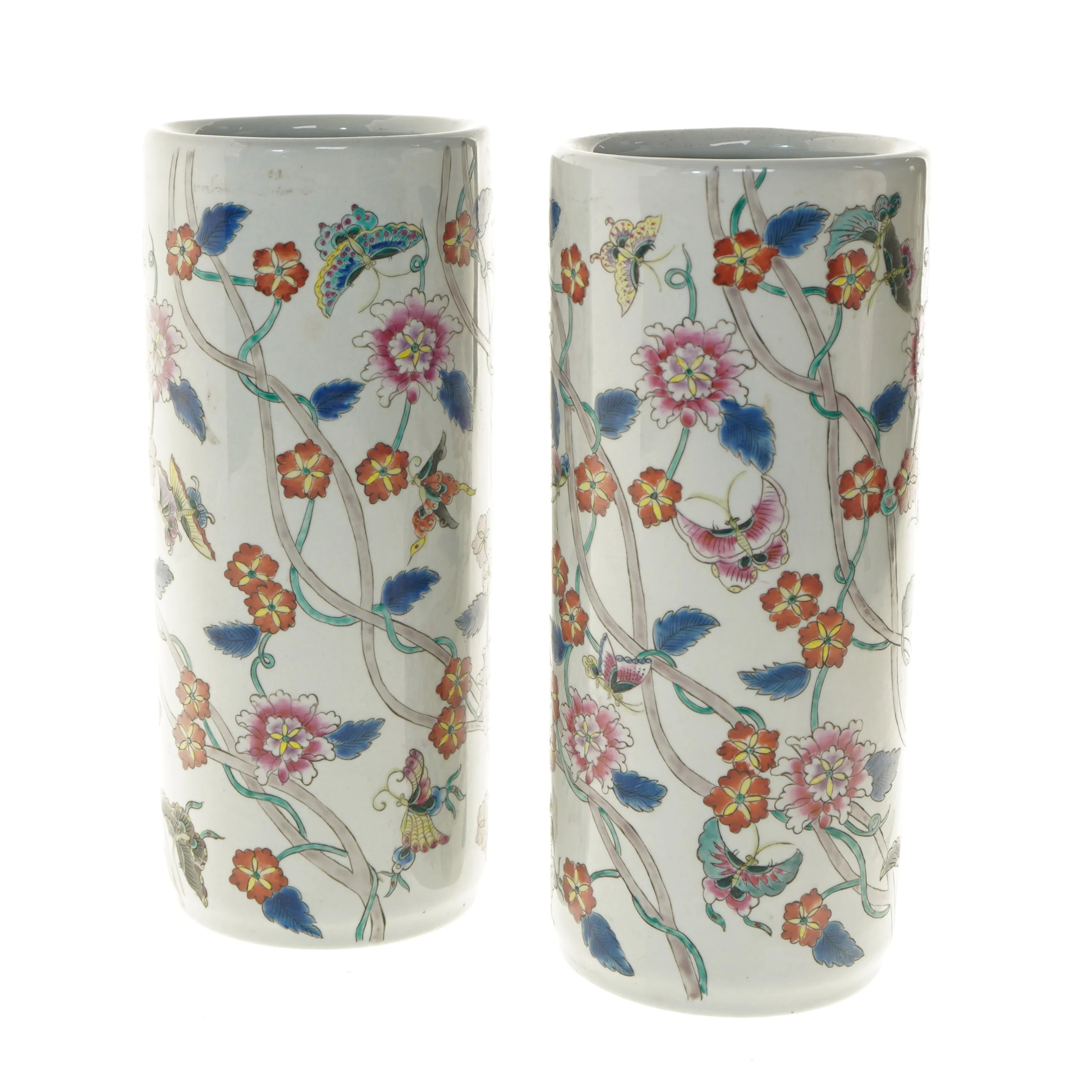 Dekorative vaser med blomsterdesign (str. Ø 11x29 cm)