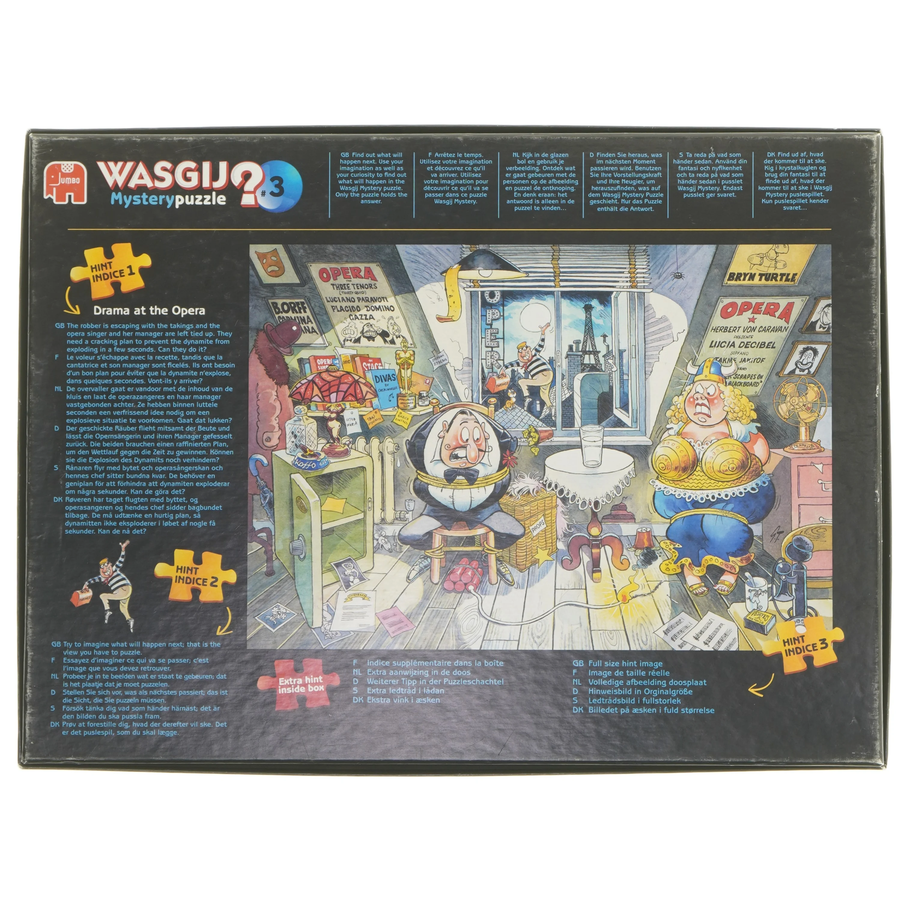 PUSLESPIL Wasgij - Mystery Puzzle nr. 3 - 1000 brikker fra Jumbo (str. 1000 brikker cm)